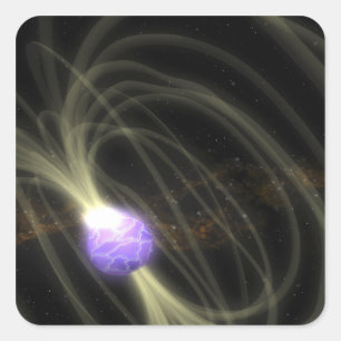 Sticker Carré Une conception artiste du SGR 1806-20 magneta