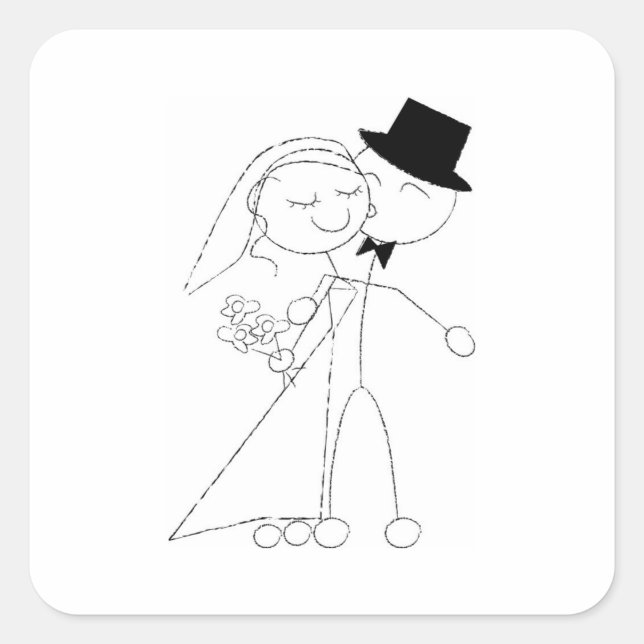 Sticker Carré Une danse et un baiser (Devant)