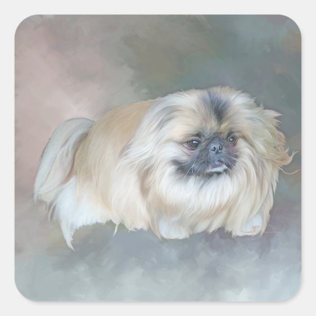 Sticker Carré Une étude à Taupe (Devant)