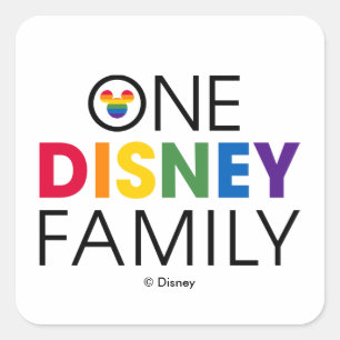 Sticker Carré Une famille Disney
