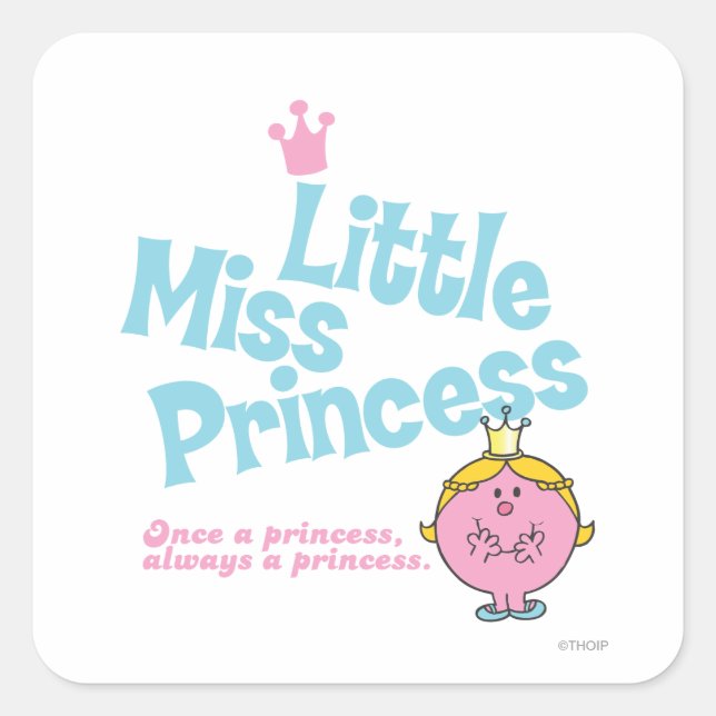 Sticker Carré Une fois Princesse (Devant)
