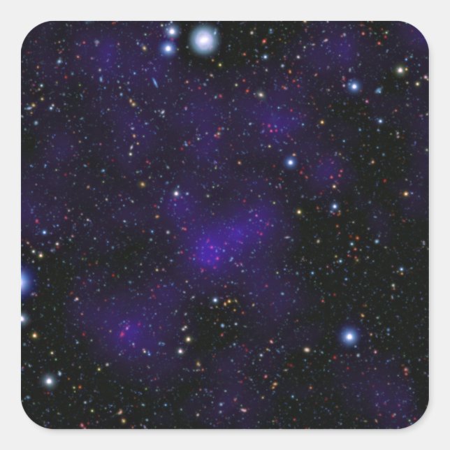 Sticker Carré Une grande collection de galaxies (Devant)