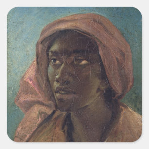 Sticker Carré Une jeune femme nègre