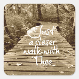 Sticker Carré Une marche plus proche avec toi