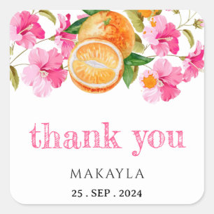 Sticker Carré Une Petite Cutie Se Trouve En Chemin Baby shower