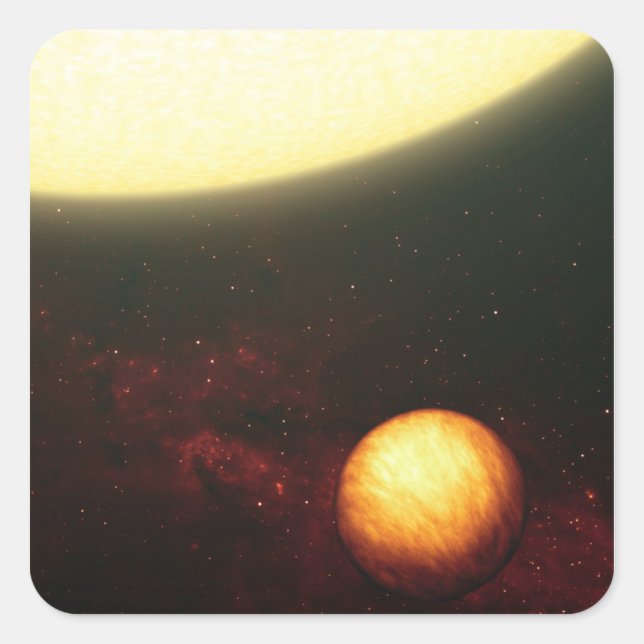 Sticker Carré Une planète semblable à Jupiter (Devant)