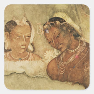 Sticker Carré Une princesse et son serviteur