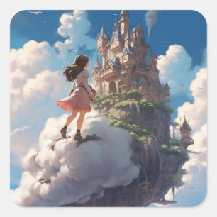 Sticker Carré Une promenade dans les nuages