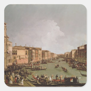 Sticker Carré Une régate sur le canal grand, c.1735