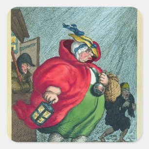 Sticker Carré Une sage-femme qui va travailler, 1811