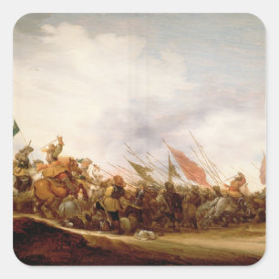 Sticker Carré Une scène de bataille, 1653