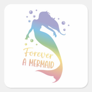 Sticker Carré Une Sirène Pour Jamais
