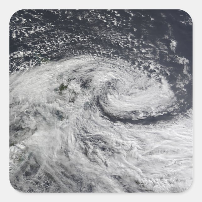 Sticker Carré Une tempête au-dessus de la Nouvelle-Zélande (Devant)