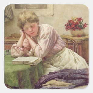 Sticker Carré Une tranquillité lue