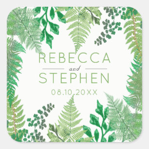 Sticker Carré Une verdure élégante   Wild Ferns Mariage
