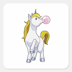 Sticker Carré Unicorn
