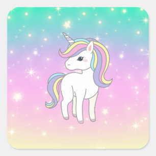 Sticker Carré Unicorn Party Collection!