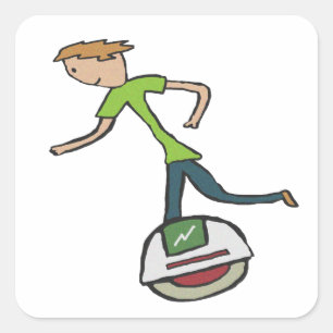 Sticker Carré Unicycle électrique EUC