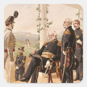 Sticker Carré Uniformes de l'armée américaine