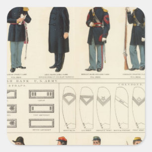 Sticker Carré Uniformes, US, CS