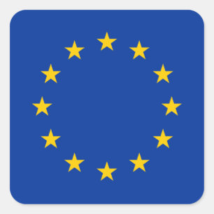 Sticker Carré Union européenne - Drapeau UE