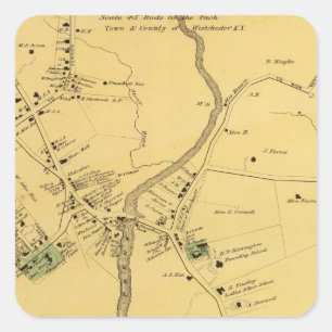 Sticker Carré Unionport, Westchester, Schuylerville