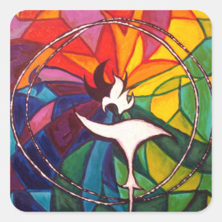Sticker Carré Unitaire Universaliste Unitaire Chalice Small Stic