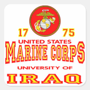 Sticker Carré Université de Marine Corps des Etats-Unis de