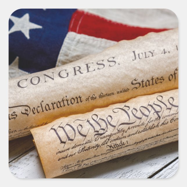Sticker Carré US Founding Documents (Devant)