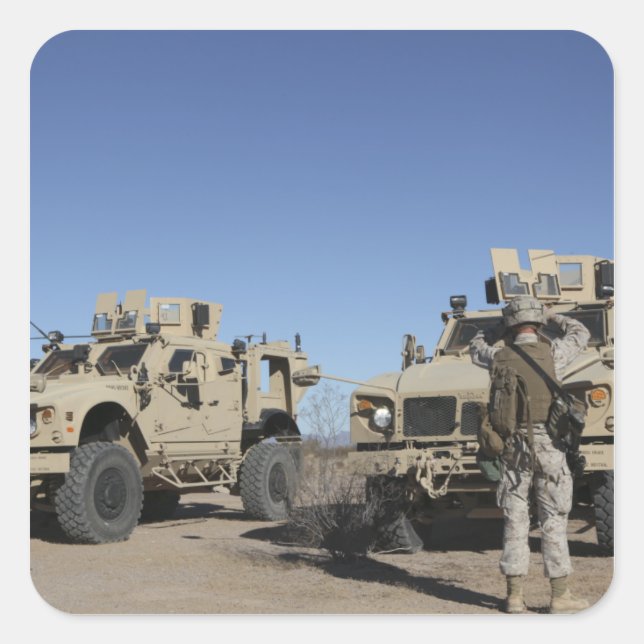 Sticker Carré US Marines (Devant)