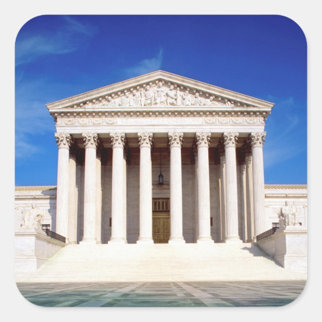 Sticker Carré US Supreme Court Building, Washington DC, USA (Devant)