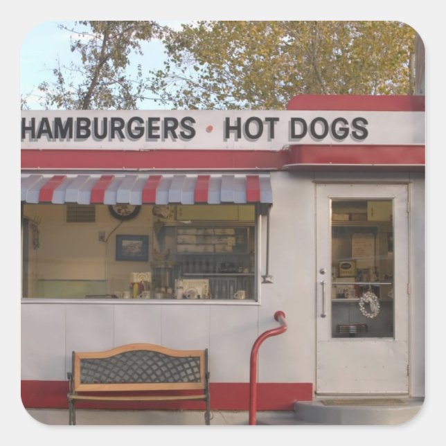 Sticker Carré USA, Arizona, Bisbee : Shady Dell Motel, All 2 (Devant)