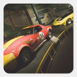 Sticker Carré USA, Kentucky, Bowling Green : Corvette nationale 