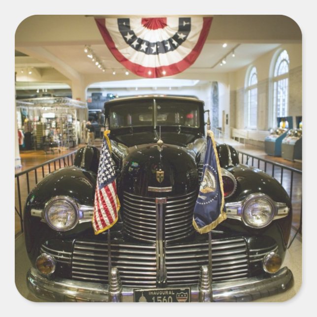 Sticker Carré USA, Michigan, Dearborn : Le musée Henry Ford, (Devant)
