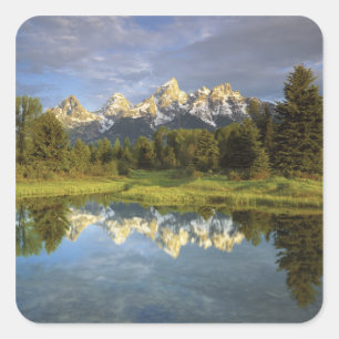 Sticker Carré USA, Wyoming, Grand Teton National Park. Grand 2