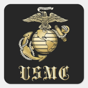STICKER CARRÉ USMC
