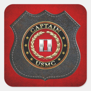 Sticker Carré USMC Capt [3D]