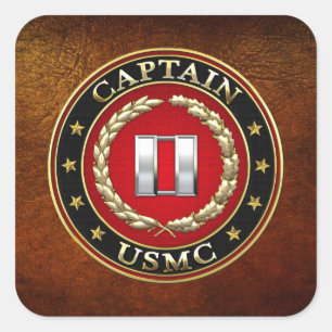Sticker Carré USMC Capt [3D]