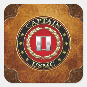 Sticker Carré USMC Capt [3D]
