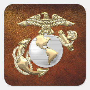 Sticker Carré USMC Eagle, Globe & Ancre (EGA) [3D]