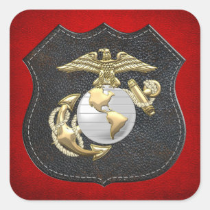 Sticker Carré USMC Eagle, Globe & Ancre (EGA) [3D]