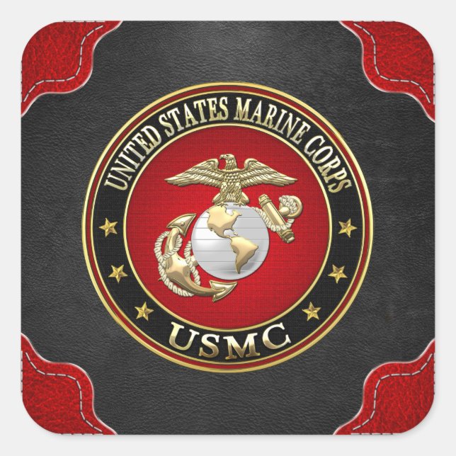 Sticker Carré USMC EGA [édition spéciale] [3D] (Devant)