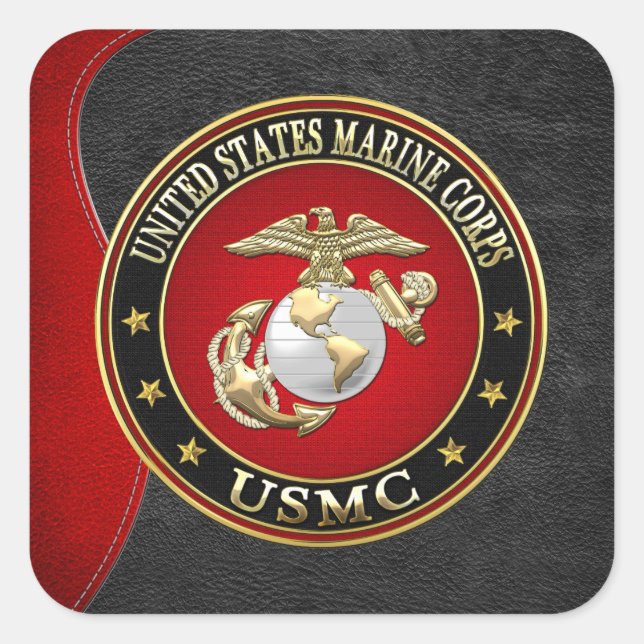 Sticker Carré USMC EGA [édition spéciale] [3D] (Devant)