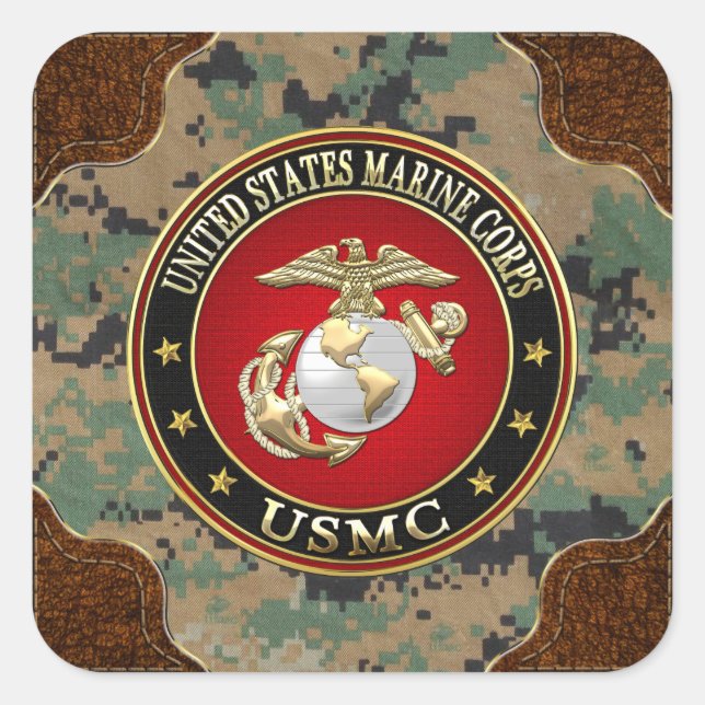 Sticker Carré USMC EGA [édition spéciale] [3D] (Devant)