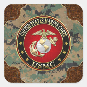 Sticker Carré USMC EGA [édition spéciale] [3D]
