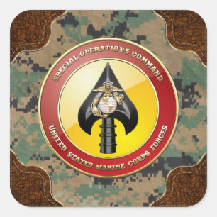 Sticker Carré USMC Opérations spéciales (MARSOC) [3D]