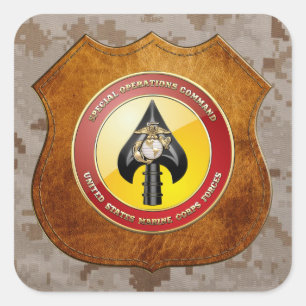 Sticker Carré USMC Opérations spéciales (MARSOC) [3D]