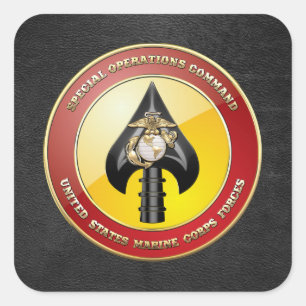 Sticker Carré USMC Opérations spéciales (MARSOC) [3D]