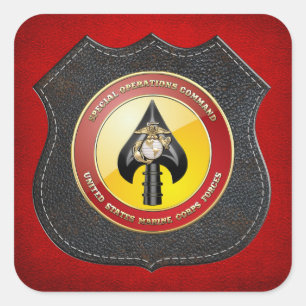 Sticker Carré USMC Opérations spéciales (MARSOC) [3D]