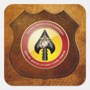 Sticker Carré USMC Opérations spéciales (MARSOC) [3D]